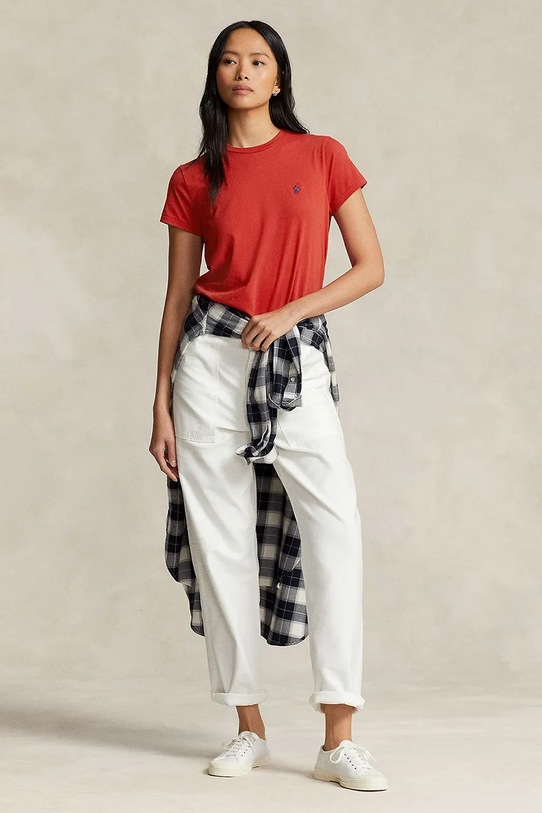 Oblečenie Bavlnené tričko Polo Ralph Lauren 211898698 červená