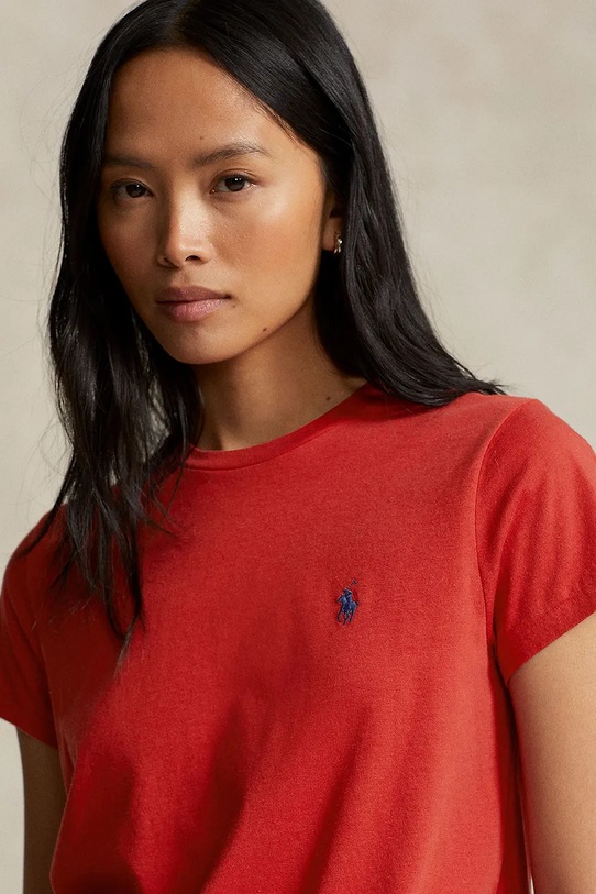 Bavlnené tričko Polo Ralph Lauren červená 211898698