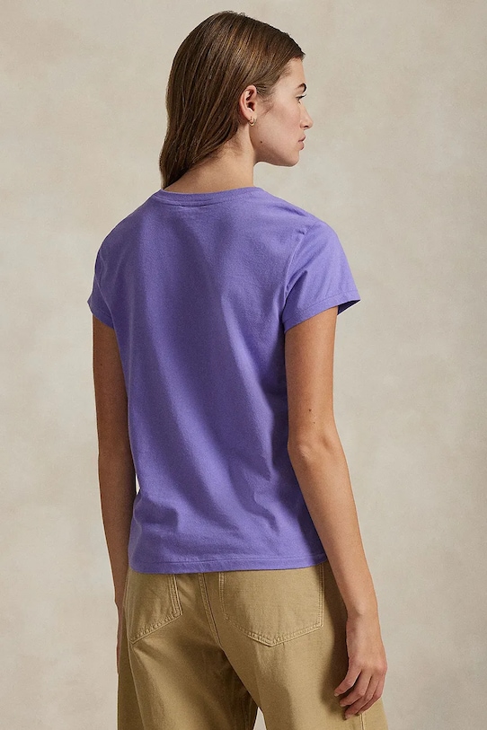 Bavlnené tričko Polo Ralph Lauren 211898698 fialová AA00