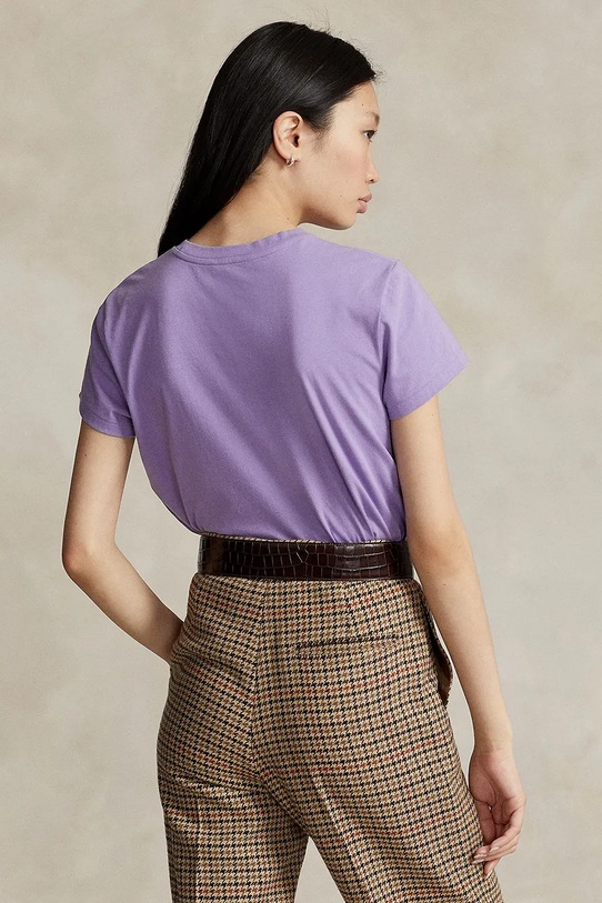 Bavlnené tričko Polo Ralph Lauren 211898698 fialová AA00
