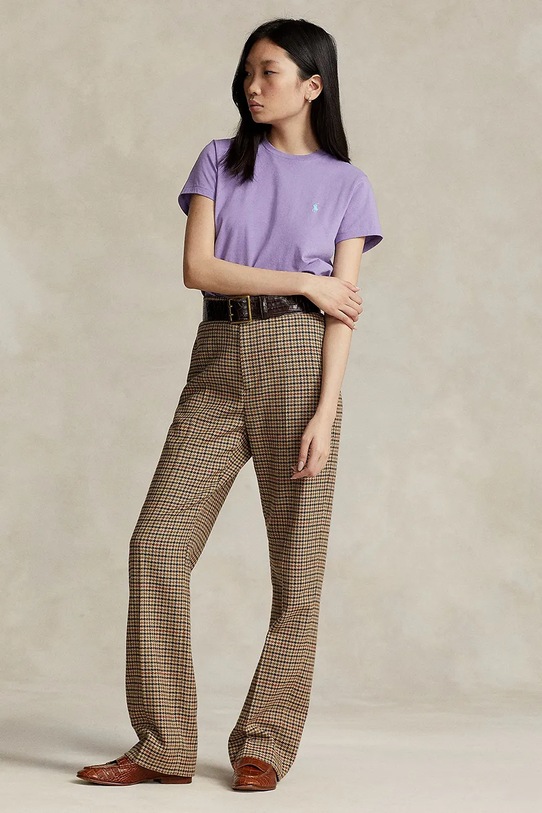 Oblečenie Bavlnené tričko Polo Ralph Lauren 211898698 fialová