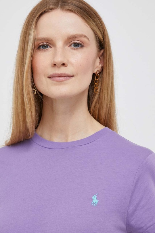 Bavlnené tričko Polo Ralph Lauren 211898698 fialová