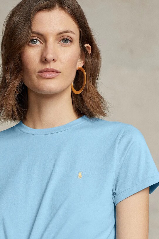 Bavlnené tričko Polo Ralph Lauren modrá 211898698