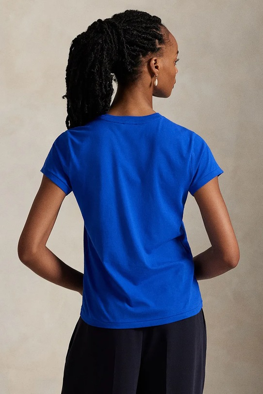 Bombažna kratka majica Polo Ralph Lauren 211898698 vijolična AA00