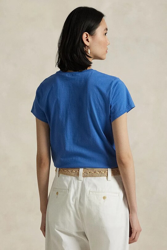 Βαμβακερό μπλουζάκι Polo Ralph Lauren 211898698 μπλε AA00