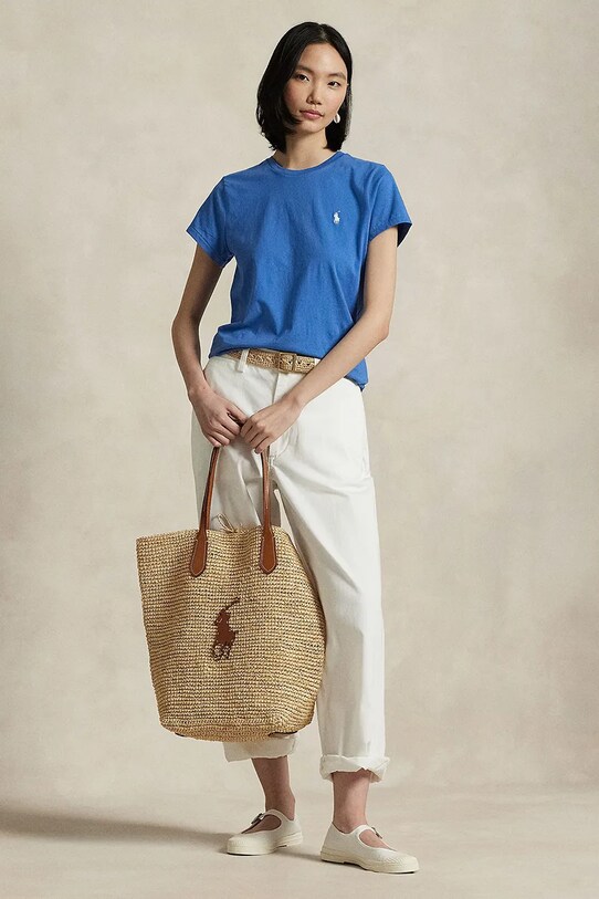 Ρούχα Βαμβακερό μπλουζάκι Polo Ralph Lauren 211898698 μπλε