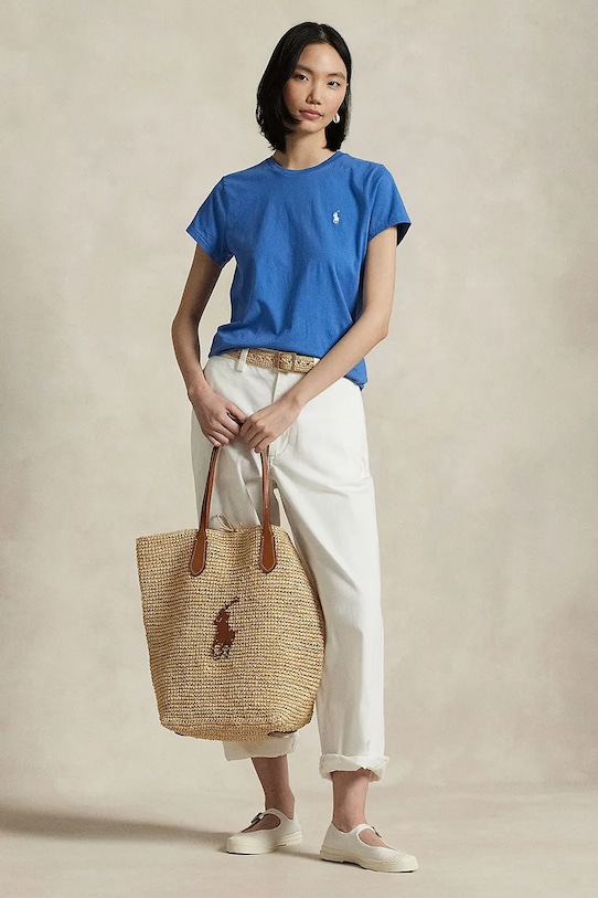 Одяг Бавовняна футболка Polo Ralph Lauren 211898698 блакитний