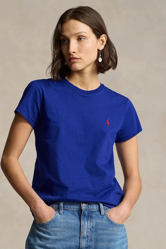 Polo Ralph Lauren tricou din bumbac uni turcoaz 211898698