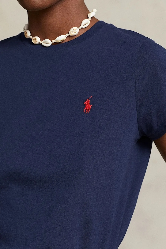 Бавовняна футболка Polo Ralph Lauren темно-синій 211898698