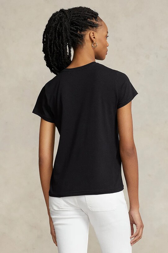 Bavlněné tričko Polo Ralph Lauren 211898698 černá AA00