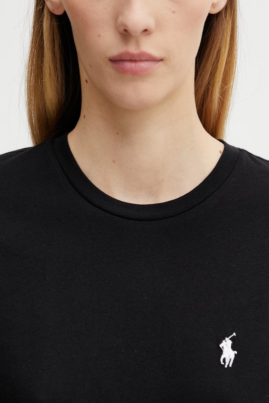 Памучна тениска Polo Ralph Lauren черен 211898698
