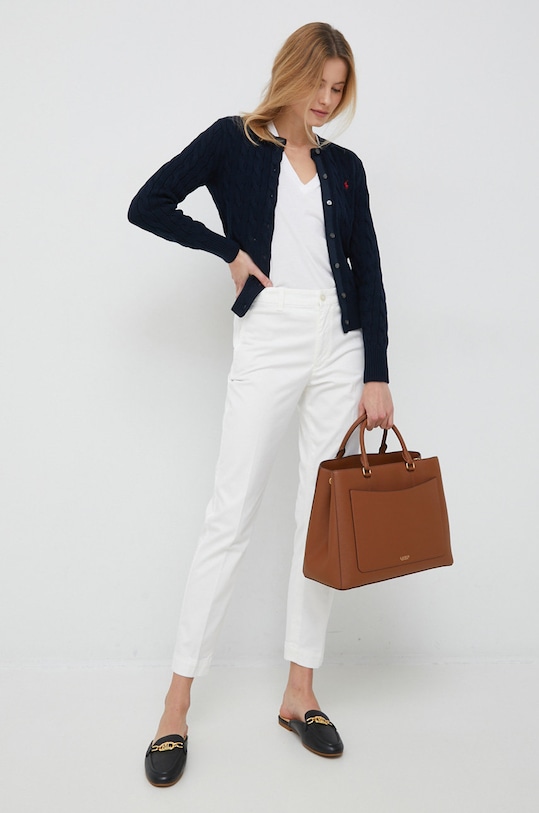 Хлопковая футболка Polo Ralph Lauren 211902403 белый AA00