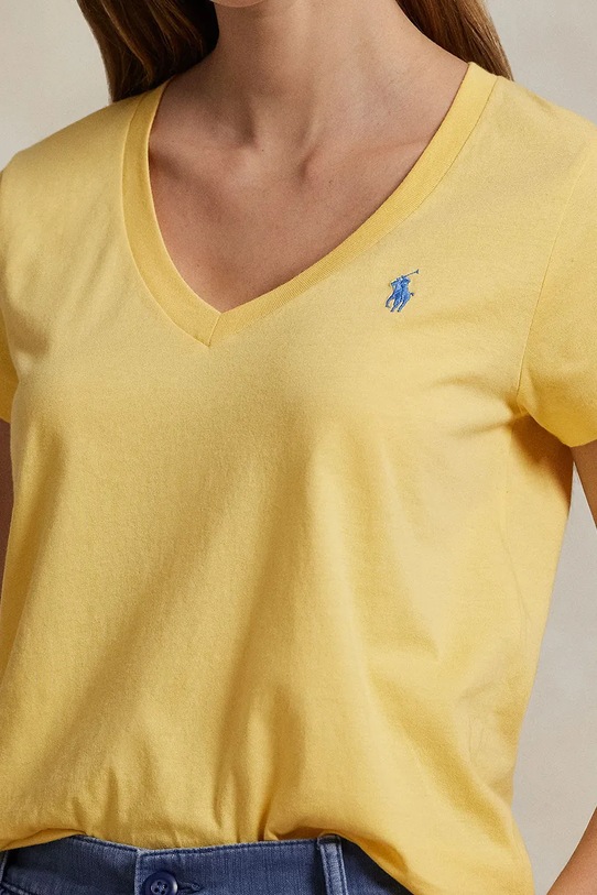 Бавовняна футболка Polo Ralph Lauren жовтий 211902403