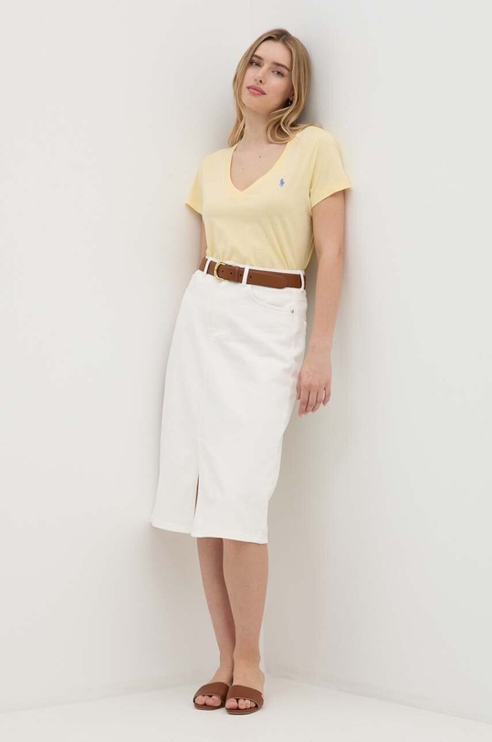 Polo Ralph Lauren t-shirt in cotone 211902403 giallo AA00