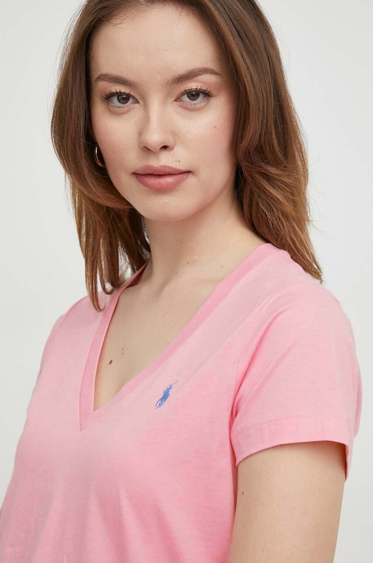 Bavlnené tričko Polo Ralph Lauren ružová 211902403
