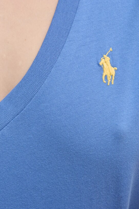 Хлопковая футболка Polo Ralph Lauren 211902403 голубой