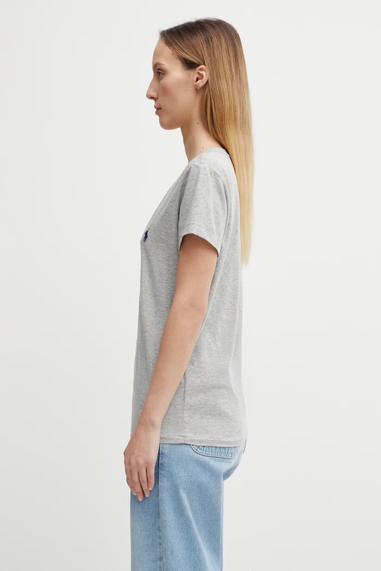 Памучна тениска Polo Ralph Lauren 211902403 сив AA00