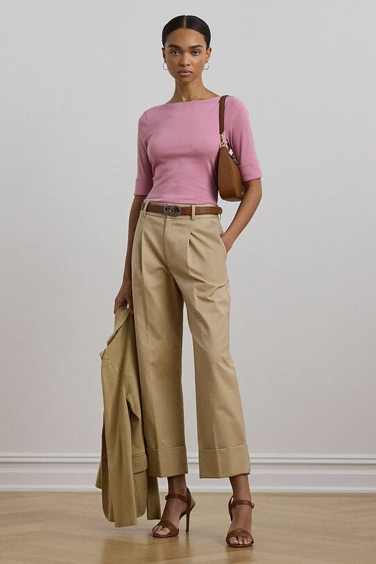 Одяг Футболка Lauren Ralph Lauren 200654963 рожевий