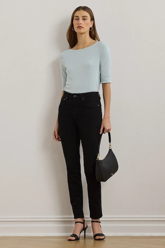 Одяг Футболка Lauren Ralph Lauren 200654963 блакитний