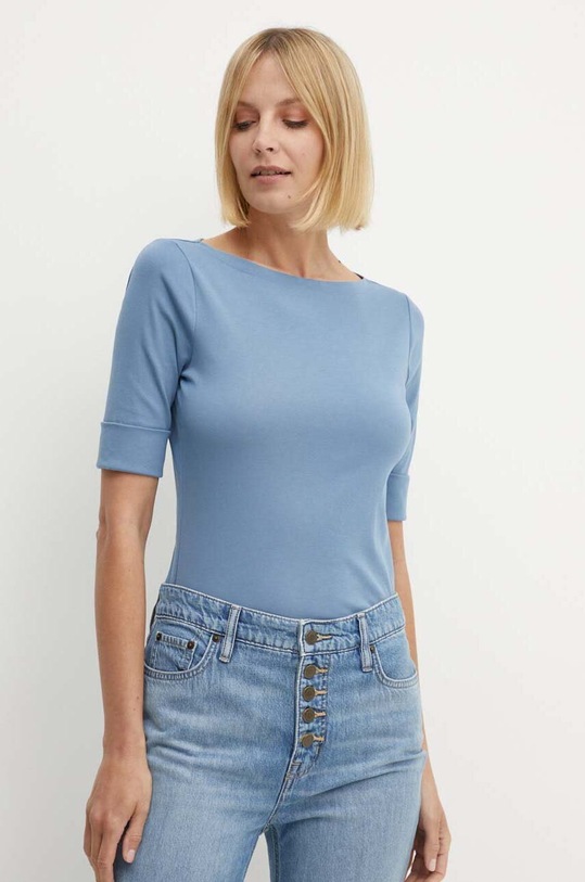 Lauren Ralph Lauren tricou uni albastru 200654963