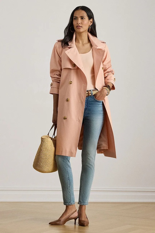 Одежда Lauren Ralph Lauren топ для женщин с хлопком 200704777 бежевый