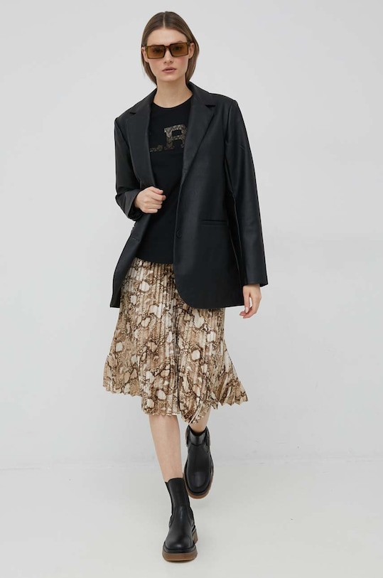 Памучна тениска Lauren Ralph Lauren 200889219 черен SS23