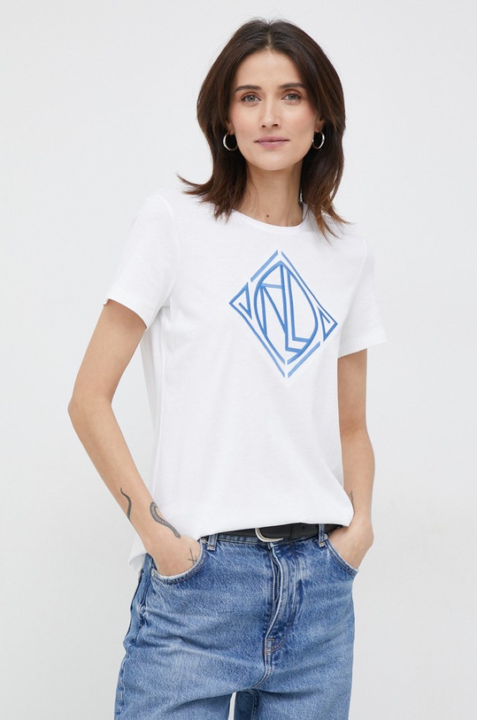 Lauren Ralph Lauren t-shirt aplikacja biały 200898503