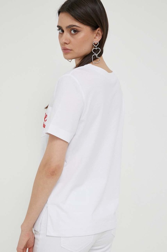 Îmbrăcăminte Love Moschino tricou din bumbac W.4.H91.01.M.3876 alb