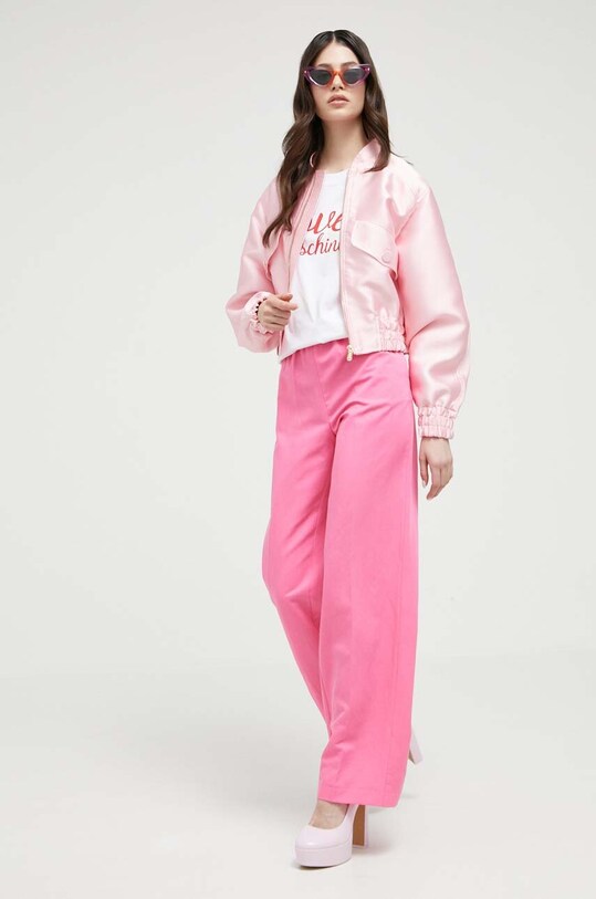 Love Moschino tricou din bumbac W.4.F30.3P.M.4405 alb SS23