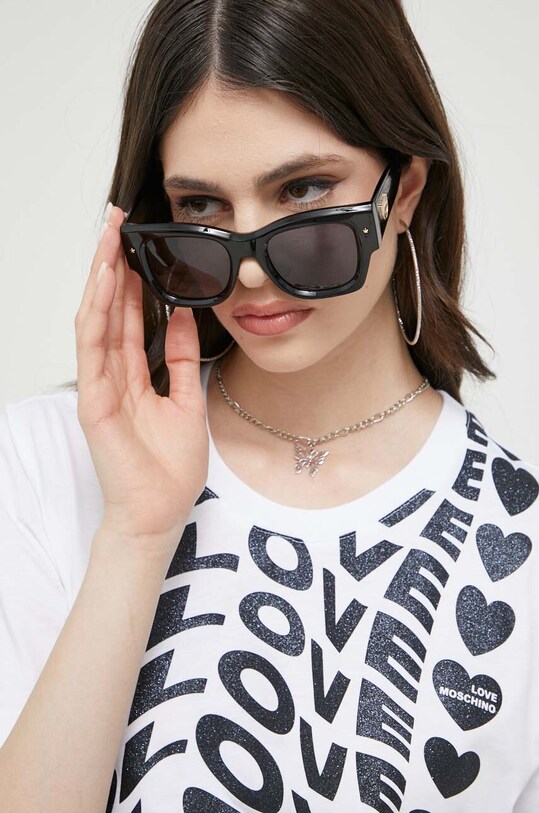 Хлопковая футболка Love Moschino белый W.4.F15.4H.M.3876
