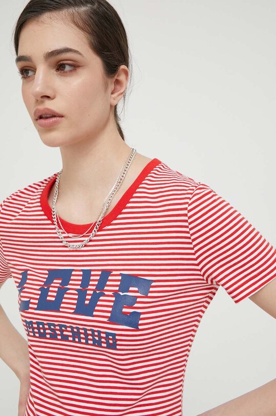 Μπλουζάκι Love Moschino κόκκινο W.4.H19.38.E.2426