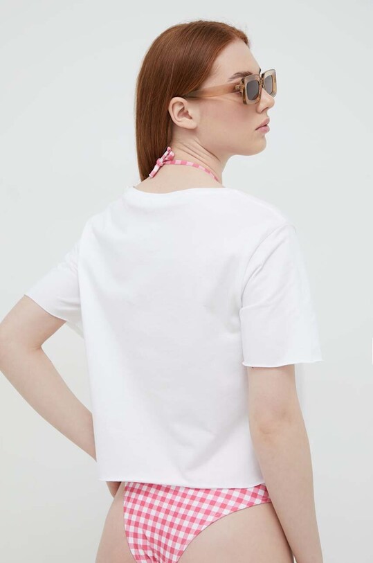 Guess t-shirt bawełniany E02I01.JA914 biały SS25