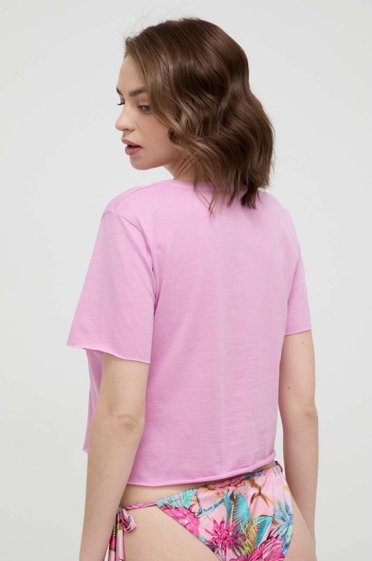 Oblečení Bavlněné tričko Guess E02I01.JA914 růžová
