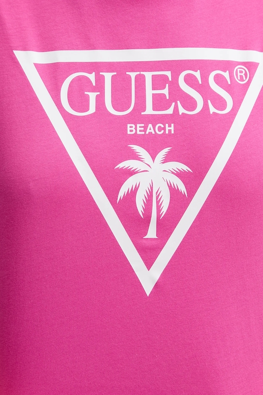 Guess tricou din bumbac roz E02I01.JA914