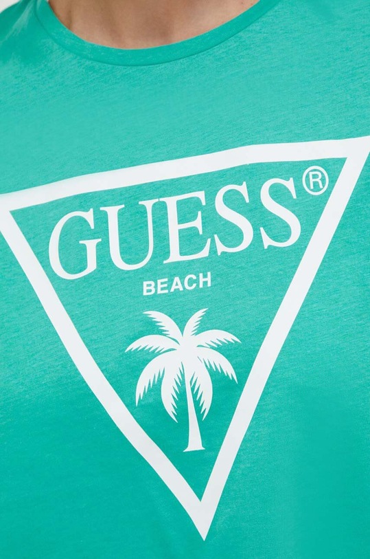 Guess t-shirt bawełniany E02I01.JA914 turkusowy