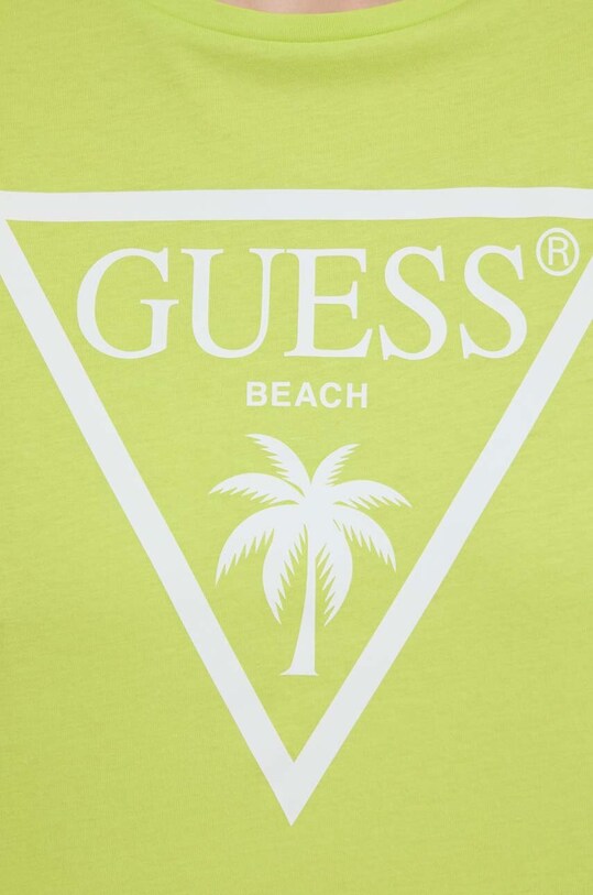 Хлопковая футболка Guess зелёный E02I01.JA914