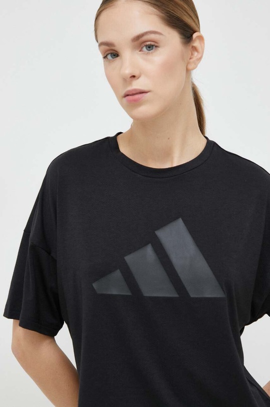 adidas Performance t-shirt treningowy Train Icons z elastanem czarny HD8973