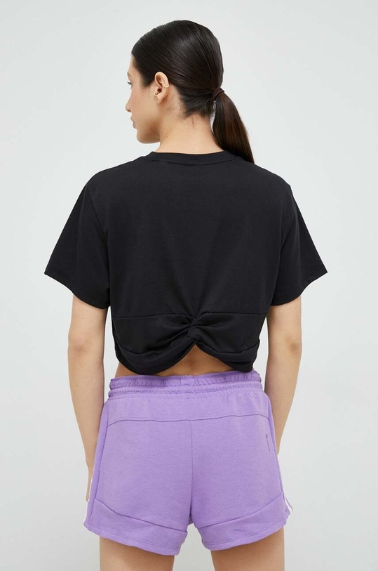 Odzież adidas Performance t-shirt do jogi Studio HN5549 czarny