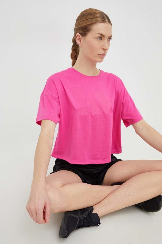 adidas Performance t-shirt treningowy Train Icons HS2345 różowy SS23