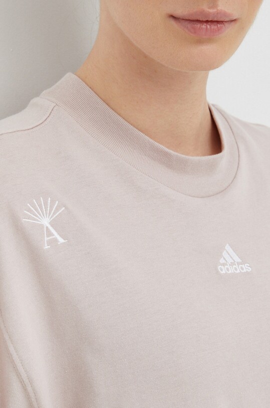Adidas tricou din bumbac IC8669 bej