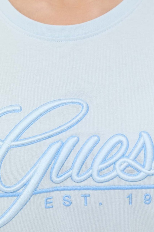 Guess t-shirt bawełniany W3GI36.I3Z14 niebieski