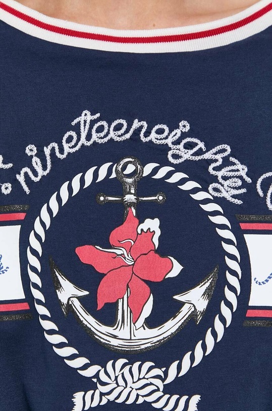 Guess t-shirt bawełniany W3GI19.JA914 granatowy