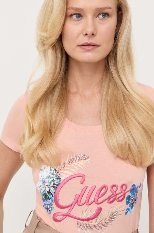 Tričko Guess nášivka oranžová W3GI40.J1314