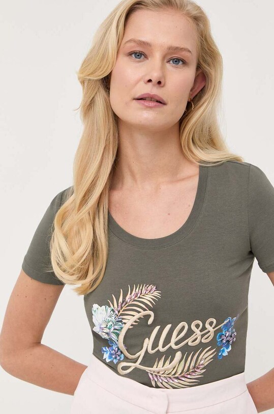 Футболка Guess зелёный W3GI40.J1314