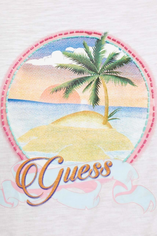 Guess t-shirt bawełniany W3GI29.KB1P0 biały