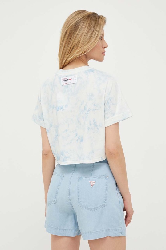 Abbigliamento Guess t-shirt in cotone x Banksy W3GI54.K9RM4 blu