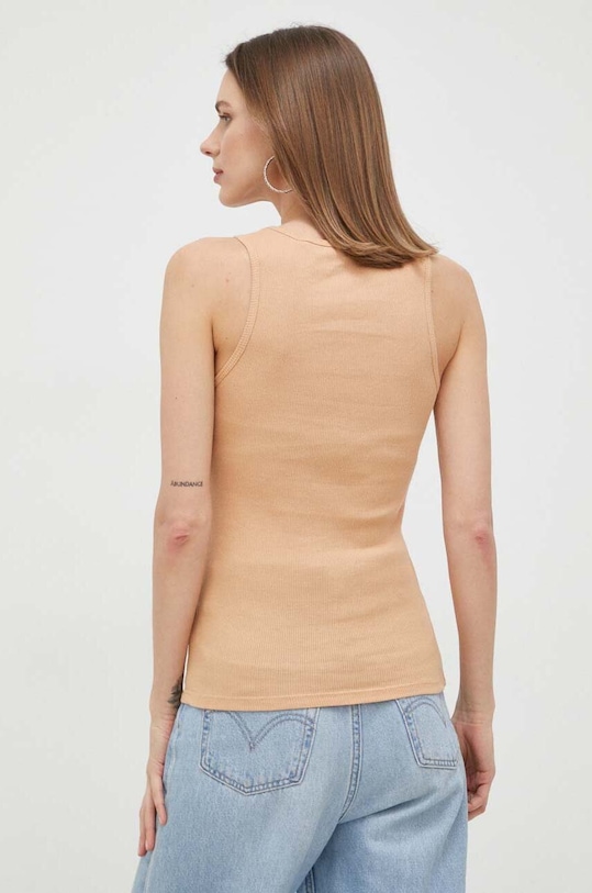 Odzież Guess top bawełniany W3GP43.K9I51 pomarańczowy