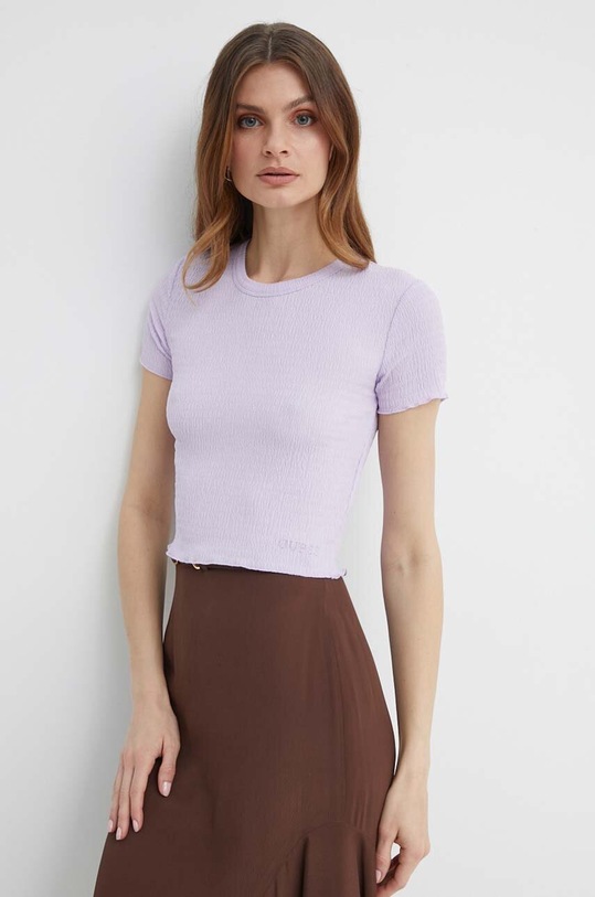 Футболка Guess фіолетовий W3GP34.KBQI0