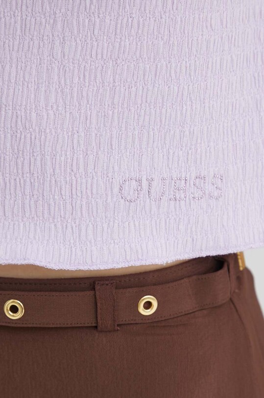 Guess t-shirt W3GP34.KBQI0 fioletowy