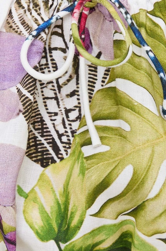 Guess bluzka lniana W3GH29.WCWA0 zielony